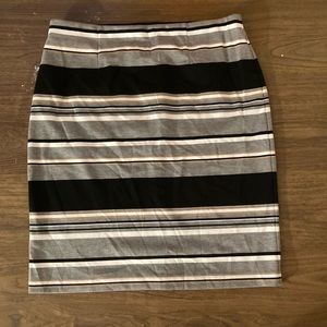 Sharagano Striped Pencil Skirt